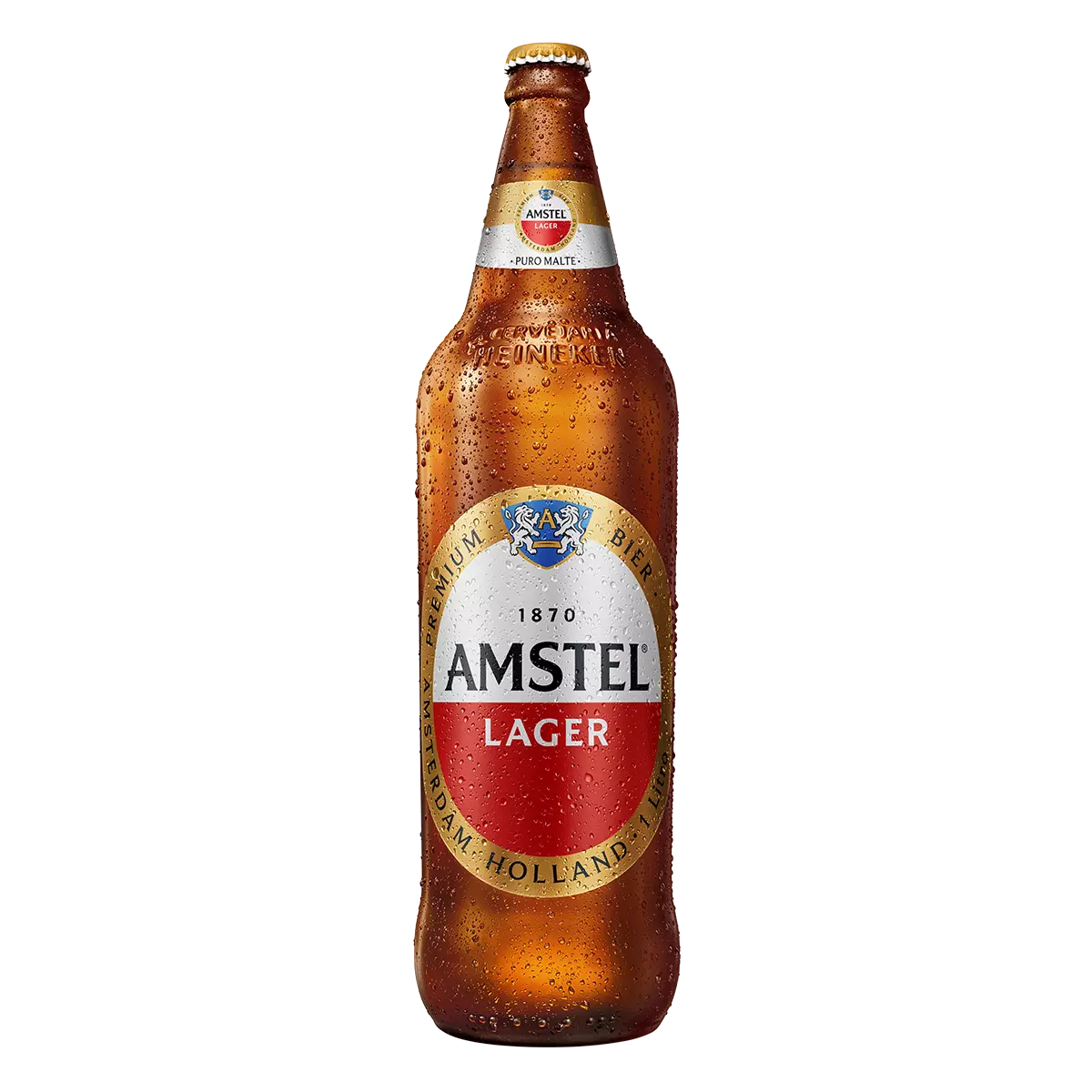 garrafa de cerveja  1L Amstel