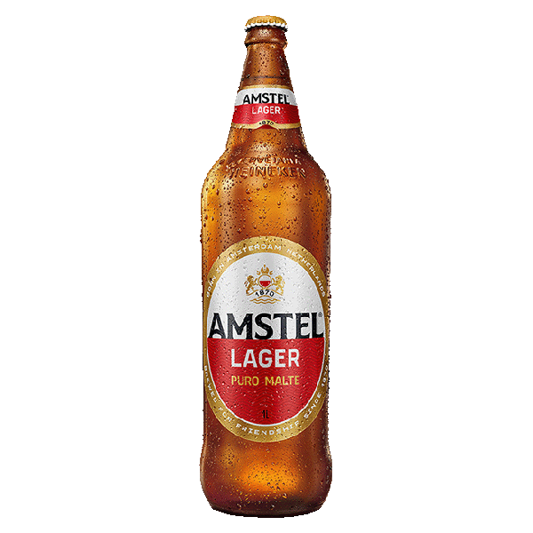 garrafa de cerveja  1L Amstel